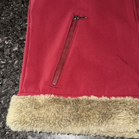 Marmot Burgundy Soft Shell Faux Fur Trimmed Hooded Coat - Picture 3 of 10